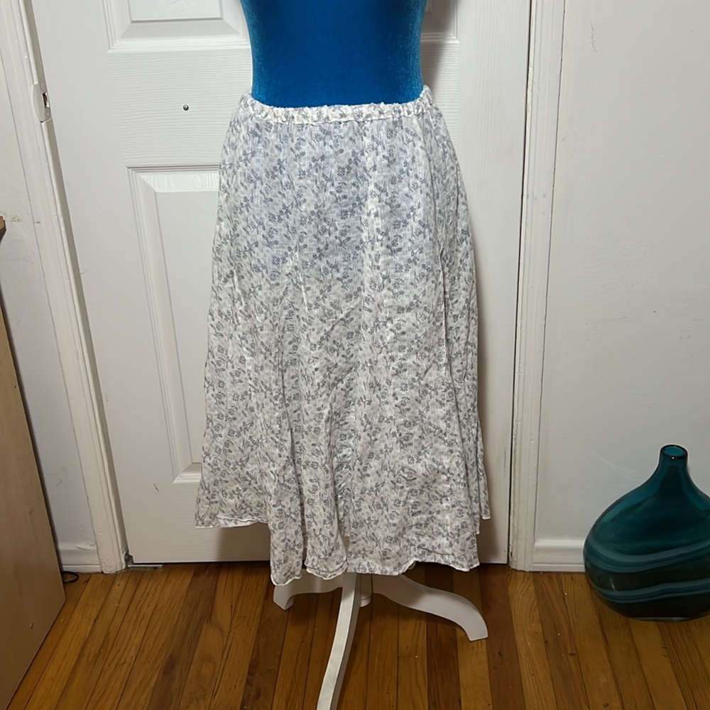 CP SHADES Floral Linen Skirt Small - Picture 2 of 9